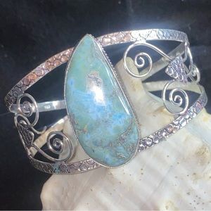 Sale * Caribbean Larimar  handcrafted statements bracelet